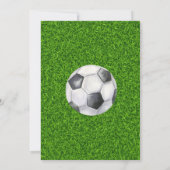 Kick up some fun Soccer Ball Boys Birthday Party I Kaart (Achterkant)