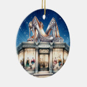 Kick Up Uw Hoge Hakken Keramisch Ornament (Rechts)