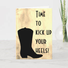 Kick Up Your Boots - Cowboy Verjaardag Kaart