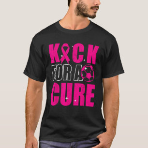 Kick voor een genezing borstkanker bewustzijn roze t-shirt