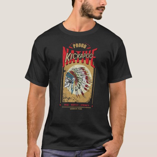 Kickapoo Indiaanse krijger stam Pro T-shirt (Voorkant)