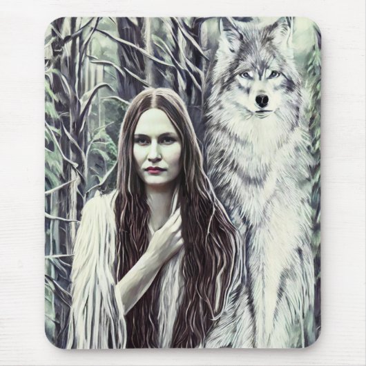 Kickapoo Indian Brujah White Wolf Muismat (Voorkant)