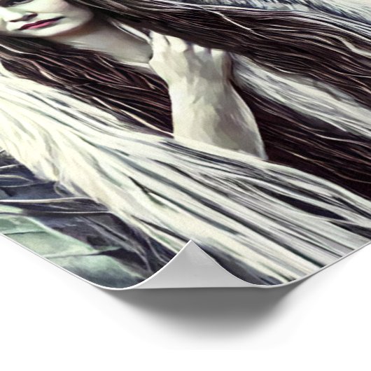 Kickapoo Indian Brujah White Wolf Poster (Hoek)