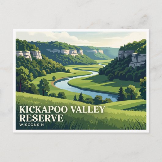 Kickapoo Valley Reserve La Farge Briefkaart (Voorkant)