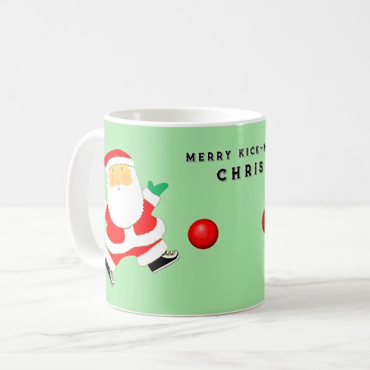 Kickbal Kerst Collectie Koffiemok (Voorkant links)
