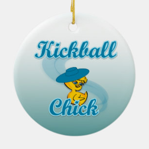 Kickball Chick #3.png Keramisch Ornament