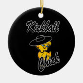 Kickball Chick #4 Keramisch Ornament (Voorkant)