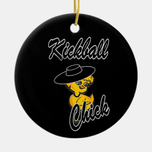 Kickball Chick #4 Keramisch Ornament (Voorkant)