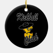Kickball Chick #4 Keramisch Ornament (Achterkant)