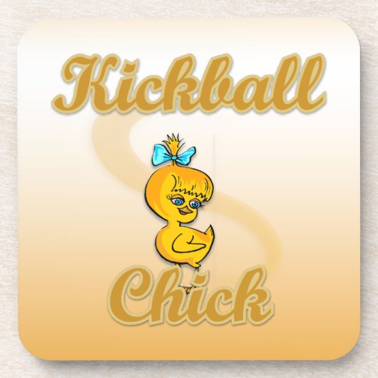 Kickball Chick Bier Onderzetter (Voorkant)