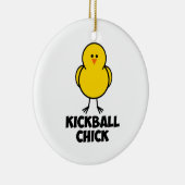 Kickball Chick Keramisch Ornament (Rechts)