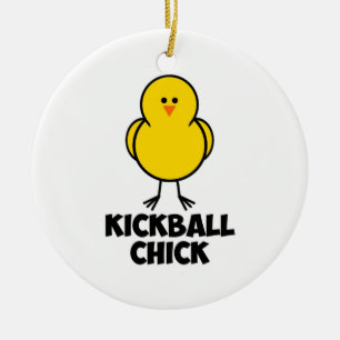 Kickball Chick Keramisch Ornament