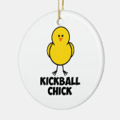 Kickball Chick Keramisch Ornament (Links)