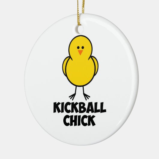 Kickball Chick Keramisch Ornament (Links)
