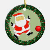 Kickball Christmas Collectible Keramisch Ornament (Voorkant)