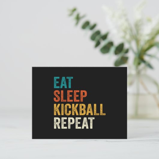 Kickball Eat Sleep Kickball Repeat Feestdagenkaart (Staand voorkant)