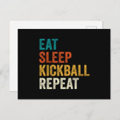 Kickball Eat Sleep Kickball Repeat Feestdagenkaart (Voorkant / Achterkant)