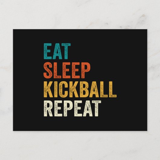 Kickball Eat Sleep Kickball Repeat Feestdagenkaart (Voorkant)