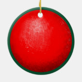 Kickball Kerstmis 2023 Collectible Keramisch Ornament (Achterkant)