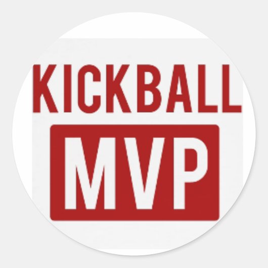 kickball mvp Sticker (Voorkant)