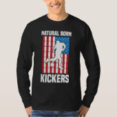 Kickball - Natural Born Kickers - Amerikaans - kam T-shirt (Voorkant)
