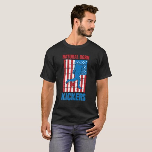 Kickball - Natural Born Kickers - Amerikaans - kam T-shirt (Voorkant volledig)