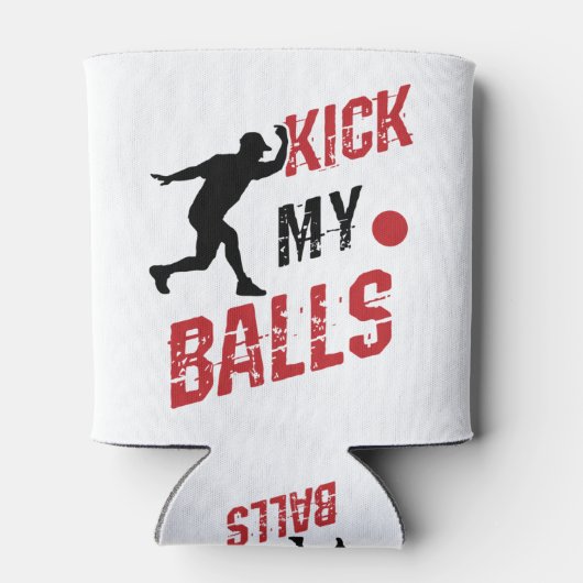 Kickball Pitcher Funny Kick My Balls Blikjeskoeler (Achterkant)