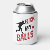 Kickball Pitcher Funny Kick My Balls Blikjeskoeler (Blikje Achterkant)