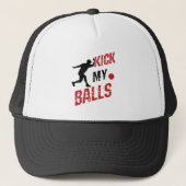 Kickball Pitcher Funny Kick My Balls Trucker Pet (Voorkant)