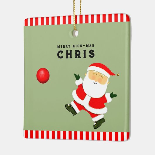 Kickball Player Holiday Cadeft Keramisch Ornament (Links)
