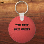 Kickball Sleutelhanger ID Label JOUW NAAM en numme (Voorkant)