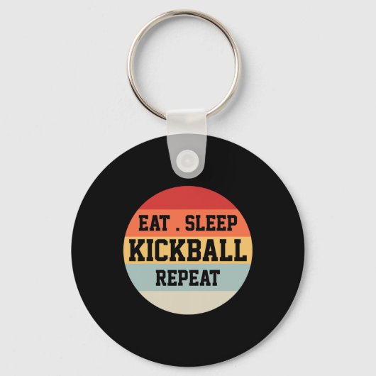 Kickball Speler Retro Grappig Gift Sleutelhanger (Voorkant)