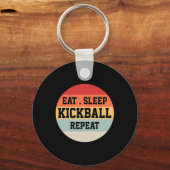 Kickball Speler Retro Grappig Gift Sleutelhanger (Voorkant)