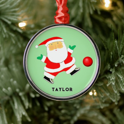 Kickball Sport Vakantie Gift Metalen Ornament (Boom)