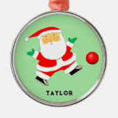Kickball Sport Vakantie Gift Metalen Ornament (Voorkant)