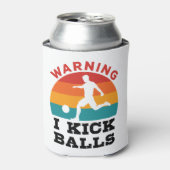 Kickball Warning I Kick Balls Blikjeskoeler (Blikje Voorkant)