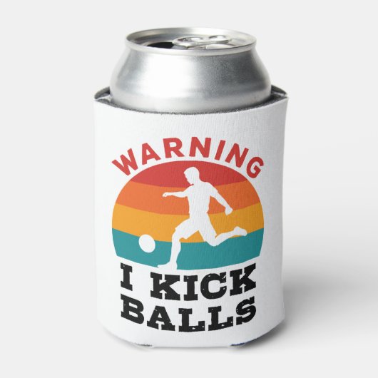 Kickball Warning I Kick Balls Blikjeskoeler (Blikje Voorkant)