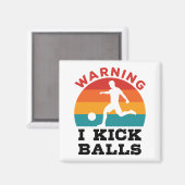 Kickball Warning I Kick Balls Magneet (Voorkant / Achterkant)