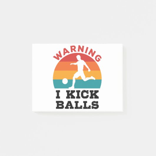 Kickball Warning I Kick Balls Post-it® Notes (Voorkant)