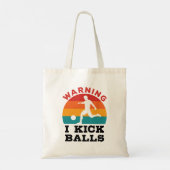 Kickball Warning I Kick Balls Tote Bag (Achterkant)