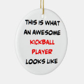 kickballspeler, geweldige keramisch ornament (Rechts)