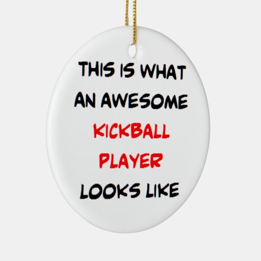 kickballspeler, geweldige keramisch ornament (Rechts)