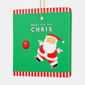 Kickbalspeler Kerstcadeau Keramisch Ornament (Links)