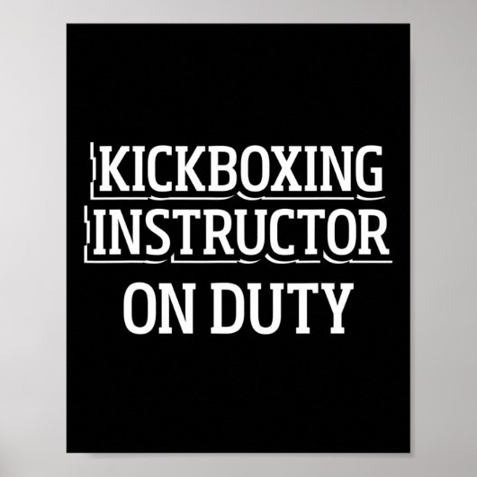 Kickbokinstructeur Kickbokstraining _1 Poster (Voorkant)