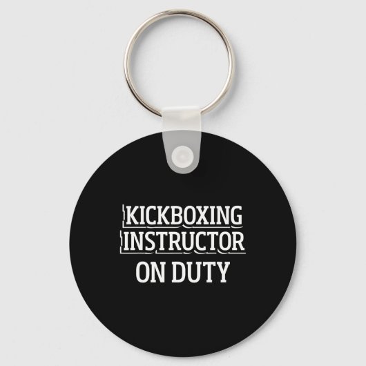 Kickbokinstructeur Kickbokstraining _1 Sleutelhanger (Voorkant)