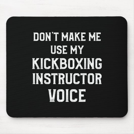 Kickbokinstructeur Kickbokstraining _3 Muismat (Voorkant)