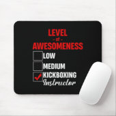 Kickboks-instructeur van het niveau Awesome Mixed Muismat (Met muis)