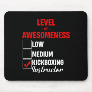Kickboks-instructeur van het niveau Awesome Mixed  Muismat