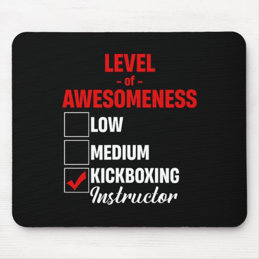 Kickboks-instructeur van het niveau Awesome Mixed Muismat (Voorkant)