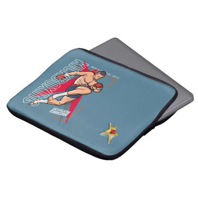 Kickboksen | 33 cm laptop sleeve (Voorkant top)